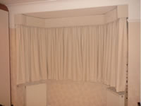 Swatchbox Curtains with Upholstered Pelmet